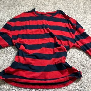 striped emo goth shirt